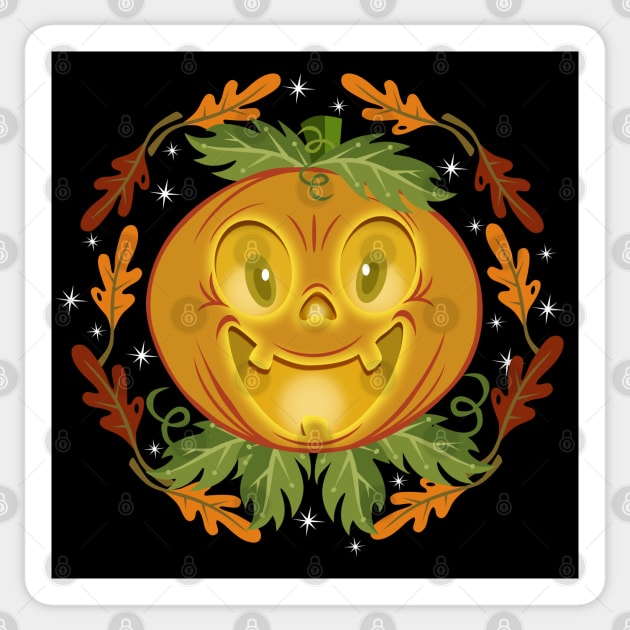 Smiling Jack-O-Lantern Sticker by richhwalsh